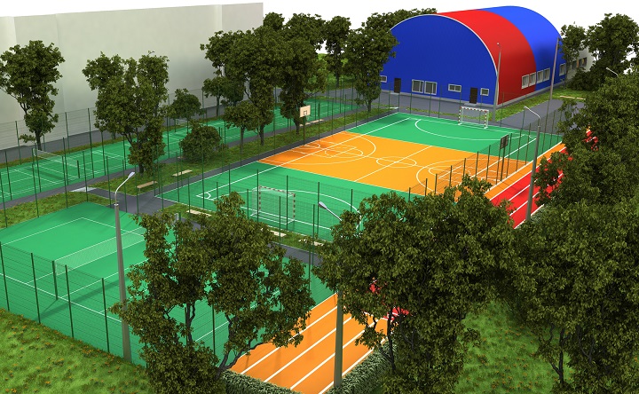 Визуализация проекта будущей спортплощадки из конкурсной документации
