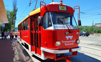 Туристический трамвай в Таганроге. Фото «Таганрогского трамвая»