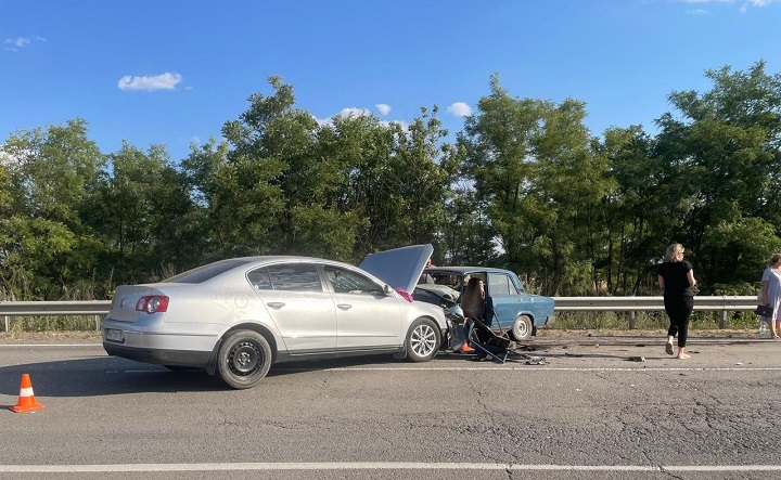 Место ДТП. Фото отдела пропаганды УГИБДД по Ростовской области