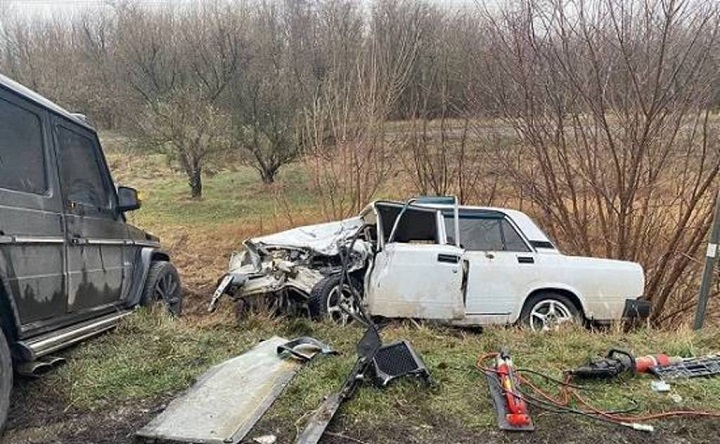 Место ДТП. Фото пресс-службы ГИБДД по Ростовской области