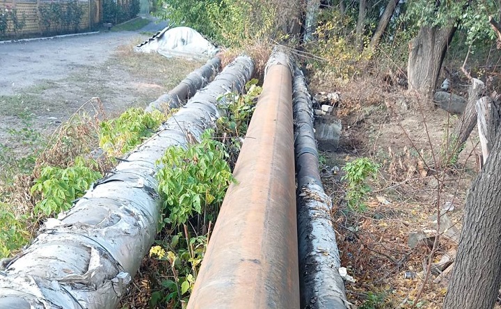 Участок заменённой теплотрассы. Фото telegram-канала Николая Толмачёва