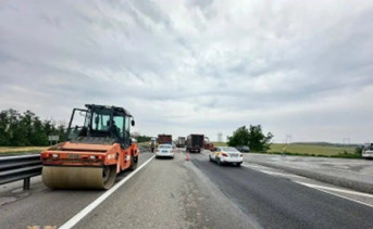 Ремонт дороги. Фото Госавтоинспекции по Ростовской области