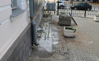 Укреплённый фундамент театра Чехова. Фото telegram-канала Светланы Камбуловой