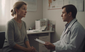 Пациентка и доктор. Изображение сгенерировано нейросетью GigaChat