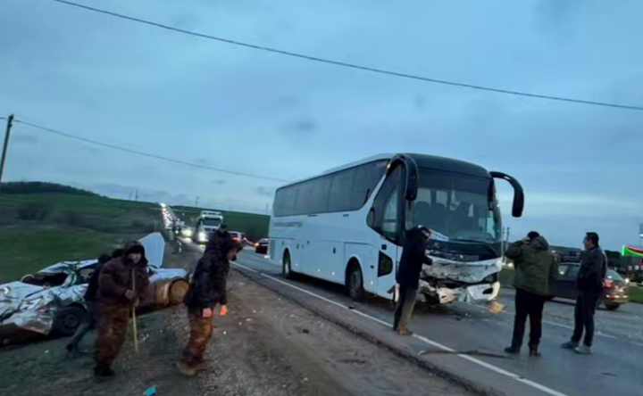 Место ДТП. Скриншот видео Госавтоинспекции Ростовской области