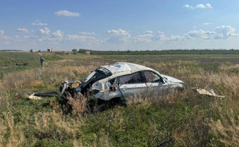 Место ДТП. Фото отдела пропаганды Госавтоинспекции по Ростовской области