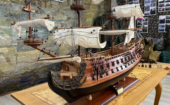 Макет корабля «Гото Предестинация». Фото пресс-службы Азовского музея-заповедника