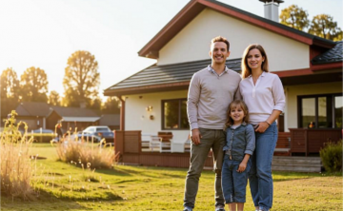 Семья. Фото сгенерировано сетью Kandinsky