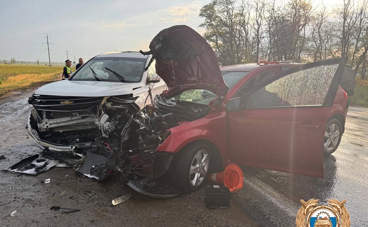 Место ДТП. Фото пресс-службы Госавтоинспекции по Ростовской области