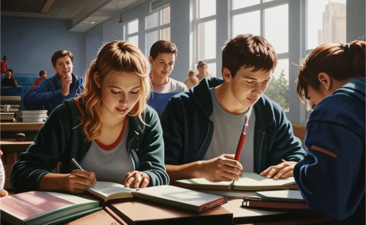 Студенты. Фото сгенерировано нейросетью Kandinsky