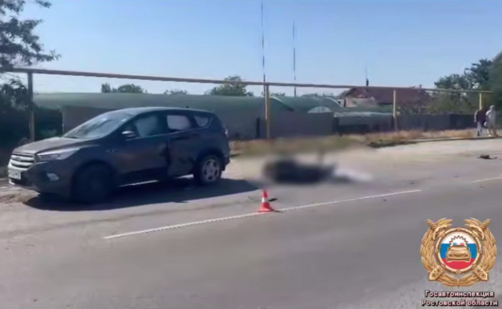 Место ДТП. Фото отдела пропаганды УГАИ по Ростовской области