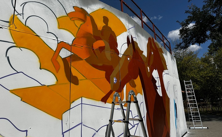 Фрагмент нового граффити. Фото официальной группы в ВК Контантина Хмельницкого