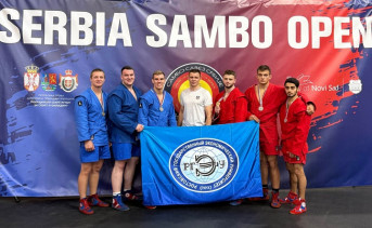 Призёры Кубка Европы по самбо в Сербии. Фото с ВК странички студенческого совета ТИ имени А.П.Чехова