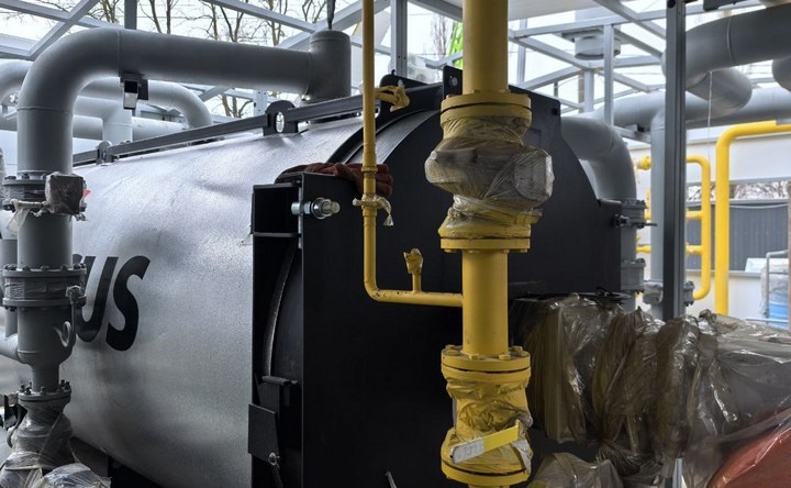 Монтаж оборудования новой котельной на улице Привокзальной в Азове. Фото telegram–канала Дмитрия Устименко