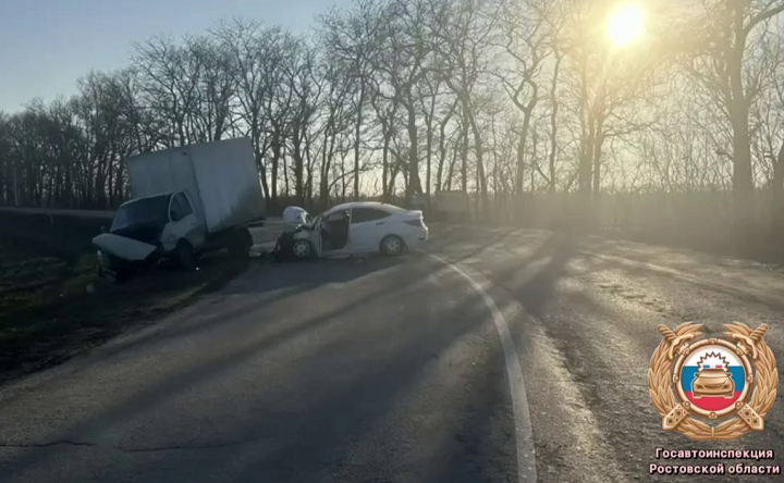 Место ДТП. Фото пресс-службы Госавтоинспекции Ростовской области