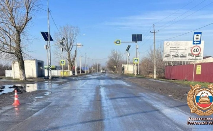 Место ДТП. Фото пресс-службы Госавтоинспекции Ростовской области