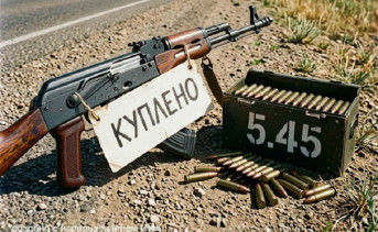 Автомат Калашникова и патроны 5.45. Фото пресс-службы Таганрогского городского суда