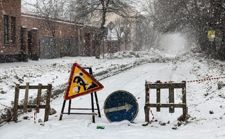Перекрытый переулок Красноармейский. Фото пресс-службы администрации Азова
