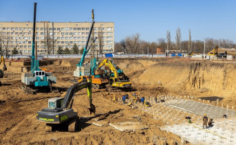 Строительство БСМП в Таганроге. Фото управления информационной политики правительства Ростовской области