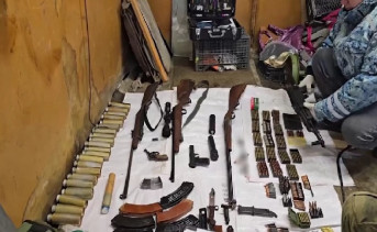 Изъятое оружие. Фото пресс-службы ГУ МВД России по Ростовской области