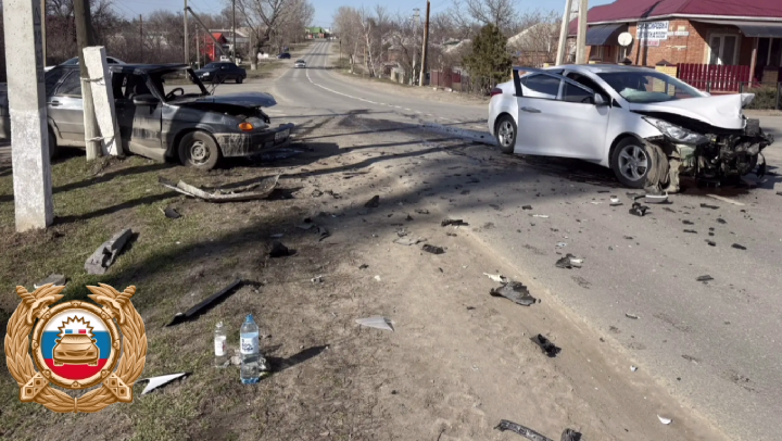 Место ДТП. Фото пресс-службы Госавтоинспекции Ростовской области