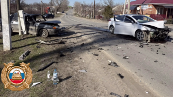 Место ДТП. Фото пресс-службы Госавтоинспекции Ростовской области