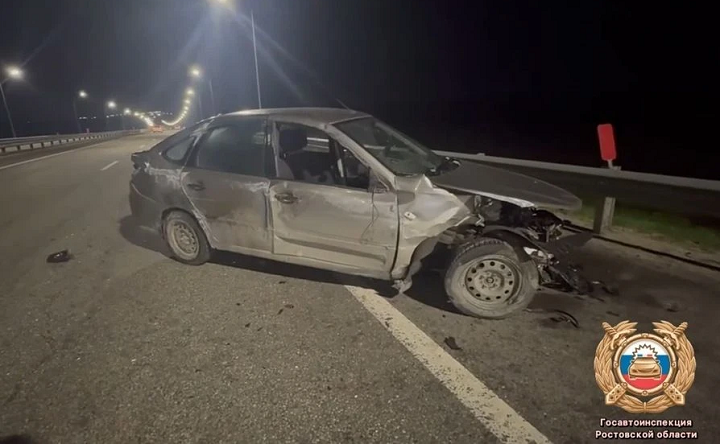 Место ДТП. Фото пресс-службы Госавтоинспекции Ростовской области