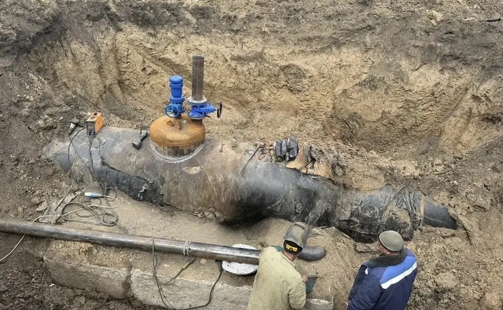 Ремонт Донского водовода. Фото канала Светланы Камбуловой