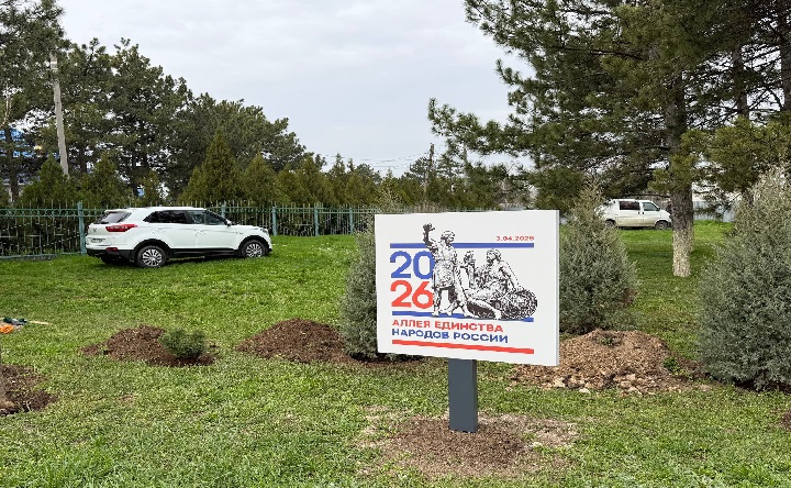 Аллея единства народов России. Фото пресс-службы администрации Азовского района