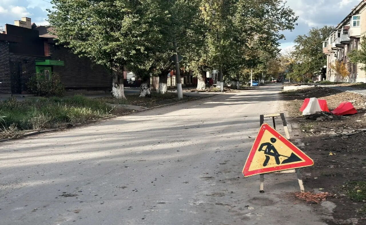 Ремонт дороги. Фото Дениса Лагутина