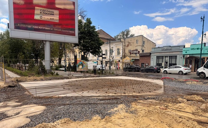 Основание под ротонду на Платовском проспекте. Фото telegram-канала Антонины Пшеничной