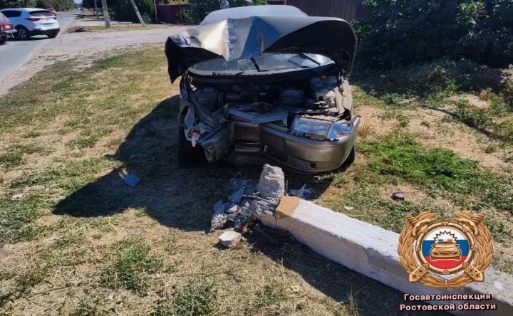Место ДТП. Фото пресс-службы Госавтоинспекции по Ростовской области
