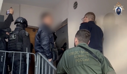 Задержание подозреваемого. Фото пресс-службы ГСУСК РФ по Санкт-Петербургу