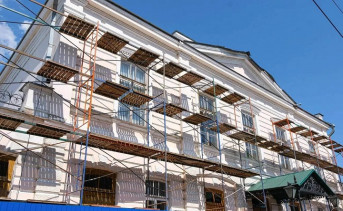 Реставрация театра Чехова. Фото канала Андрея Фатеева